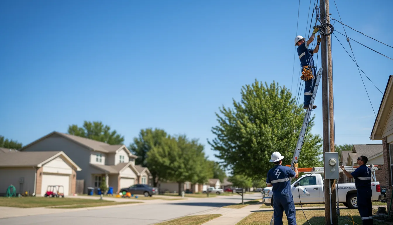 Residential electrician providing installation services in Red Rock, OK